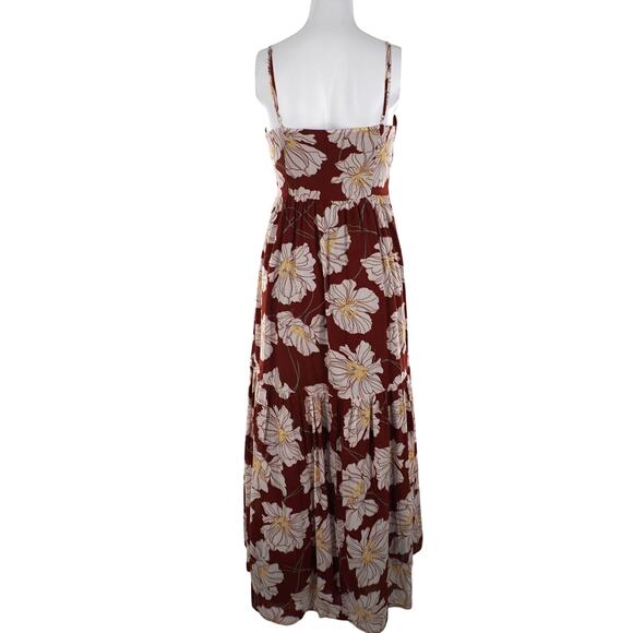 Gap Cotton Floral Maxi Dress - Size 2 - Coco White Yellow - Picture 4 of 7